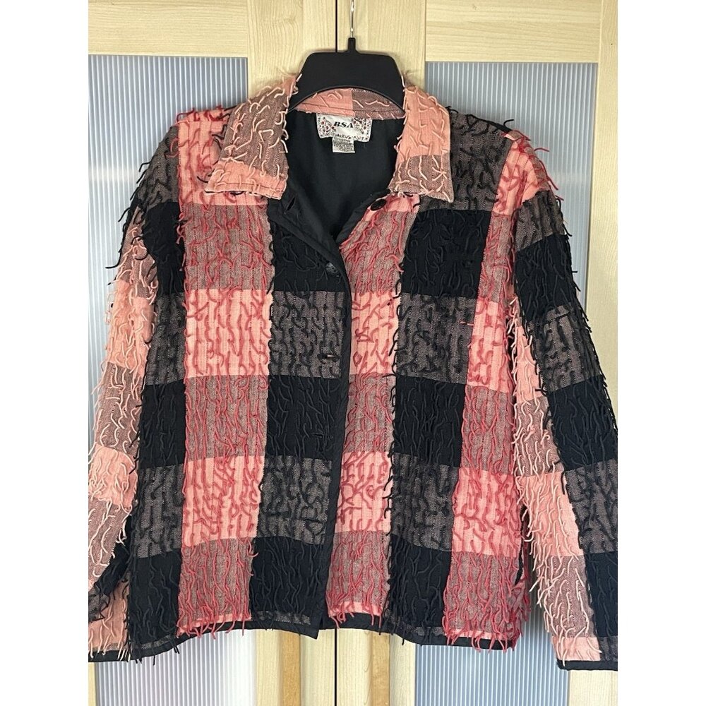 Vintage Women's Art to Wear Jacket Sz‎ M Geometric Boho Festival Casual